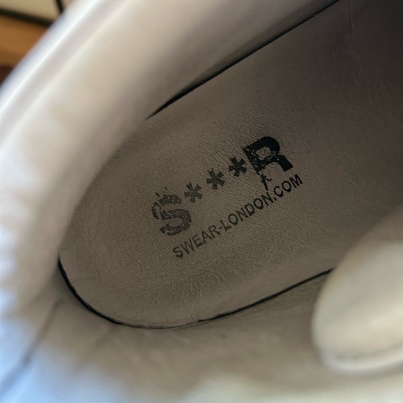 Swear London White Leather High Top Sneakers Size 43 - Picture 9 of 11